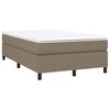 vidaXL Boxspringbett mit Matratze Taupe 120x190 cm Stoff
