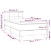 vidaXL Boxspringbett mit Matratze Dunkelbraun 80x200 cm Stoff