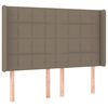 vidaXL Boxspringbett mit Matratze & LED Taupe 140x190 cm Stoff