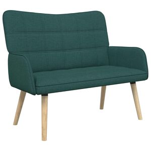 vidaXL 2-Sitzer Sofa Dunkelgr&uuml;n 115 x 61 x 87 cm Stoff