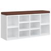 vidaXL Schuhbank Hochglanz-Wei&szlig; 103x30x48 cm Holzwerkstoff