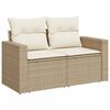vidaXL 9-tlg. Garten-Sofagarnitur mit Kissen Beige Poly Rattan
