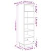 vidaXL Schuhregal Wei&szlig; 30x34x105 cm Massivholz Kiefer