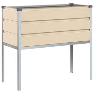 vidaXL Pflanzk&uuml;bel Elfenbein 100 x 45 x 90 cm Verzinkter Stahl