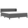 vidaXL Boxspringbett mit Matratze Dunkelgrau 180 x 200 cm Stoff