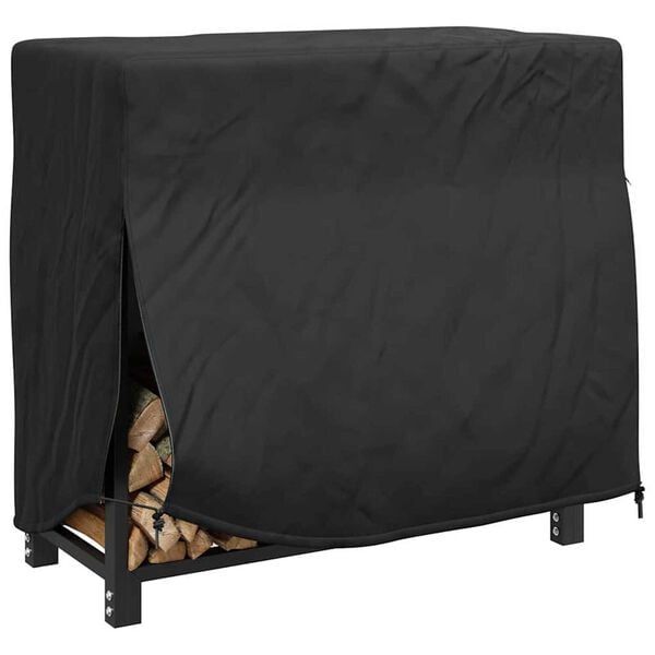 vidaXL Abdeckung f&uuml;r Kaminholzregal Schwarz 61 x 122 x 106 cm Stoff