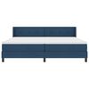 vidaXL Boxspringbett mit Matratze mit Kopfteil Blau 200 x 200 cm Stoff