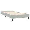 vidaXL Boxspringbett ohne Matratze Hellgrau 80x220 cm Samt