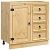 vidaXL Schrank SKI Honigbraun 80 x 46 x 81 cm Massives Kiefernholz