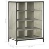 vidaXL Schuhregal 55x36x76 cm Vliesstoff und Stahl Grau