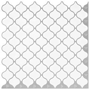 vidaXL Lanturn Fliese 10 Stk. Wei&szlig; 27 x 27 cm Polyurethan und PET