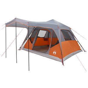 vidaXL Familienzelt mit Dach Grau und Orange 305 x 275 x 190 cm