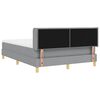vidaXL Boxspringbett mit Matratze Hellgrau 200 x 140 cm Stoff