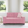 vidaXL | Zweisitzer-Sofa | mit Kissen Rosa Samt