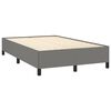 vidaXL Boxspringbett mit Matratze Dunkelbraun 120x190 cm Stoff
