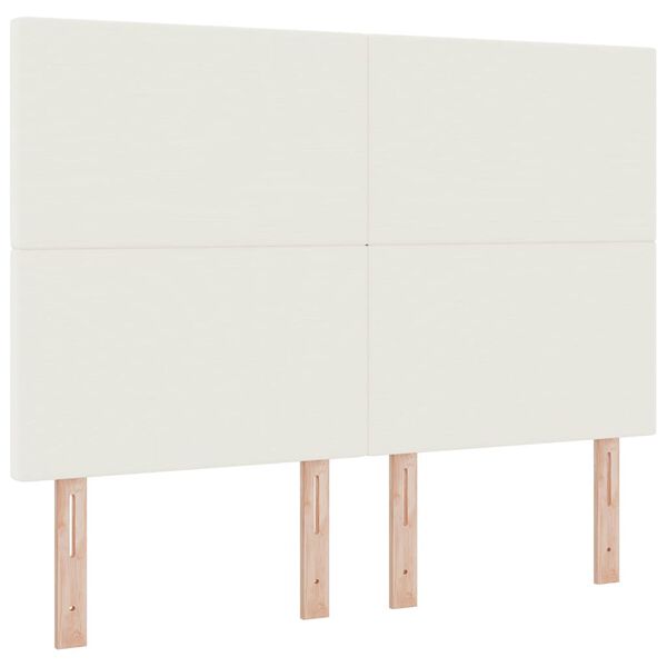 vidaXL Kopfteil mit Kopfteil Creme 144 cm Kunstleder