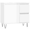 vidaXL Badschrank Hochglanz-Wei&szlig; 65x33x60 cm Holzwerkstoff