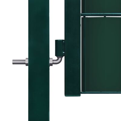vidaXL Zauntor PVC und Stahl 100x124 cm Grün