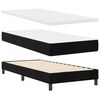 vidaXL LED Boxspringbett mit Matratze mit LED Schwarz 90 x 200 cm Samt