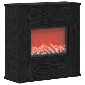 vidaXL Elektrokamin Schwarz Eichen-Optik 47 x 18 x 48 cm Holzwerkstoff