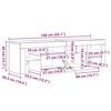 vidaXL TV-Schrank mit LED-Leuchten Grau Sonoma 140x36,5x40 cm