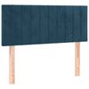 vidaXL Boxspringbett mit Matratze Dunkelblau 120x190 cm Samt