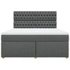 vidaXL Boxspringbett mit Matratze Dunkelgrau 180x200 cm Stoff