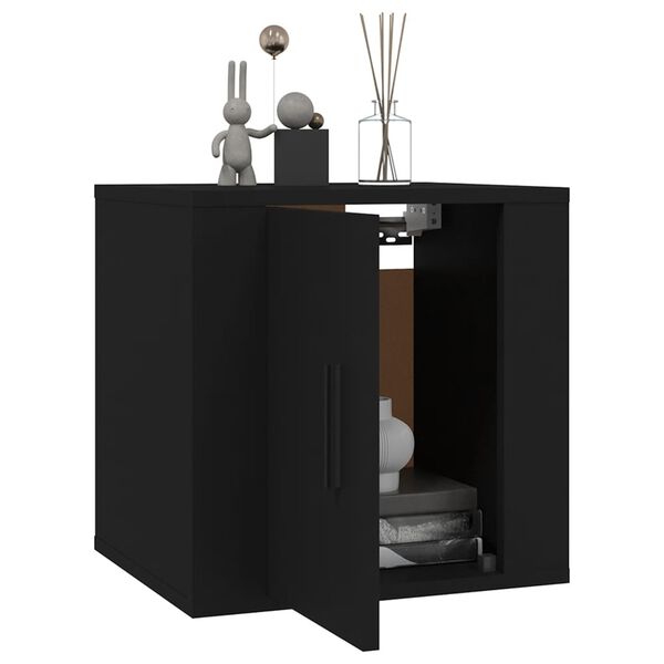 vidaXL TV-Wandschrank Schwarz 40x34,5x40 cm