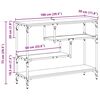 vidaXL Konsolentisch mit Regal Altholz 100 x 30 x 75 cm Holzwerkstoff