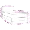 vidaXL Boxspringbett mit Matratze & LED Creme 80x200 cm Stoff