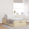 vidaXL Ottoman-Bett mit Matratze Creme 80x200 cm Stoff