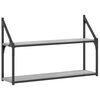 vidaXL Wandregal 2 F&auml;cher Grau Sonoma 80x21x51 cm Holzwerkstoff