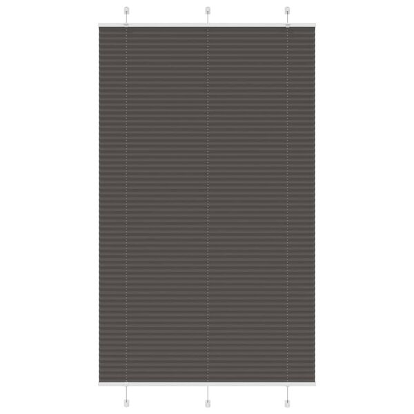 vidaXL Plissee Schwarz 120x200 cm Stoffbreite 119,4 cm Polyester