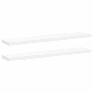 vidaXL Schweberegale 2 Stk. Wei&szlig; 120x23,5x3,8 cm MDF