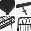 vidaXL Garten Essgruppe 5 pcs Schwarz Pulverbeschichteter Stahl