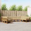 vidaXL Outdoor-Sofagarnitur mit Kissen 9 pcs Natur und Beige