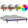 vidaXL Massivholzbett mit LED-Beleuchtung Honigbraun 120x200 cm