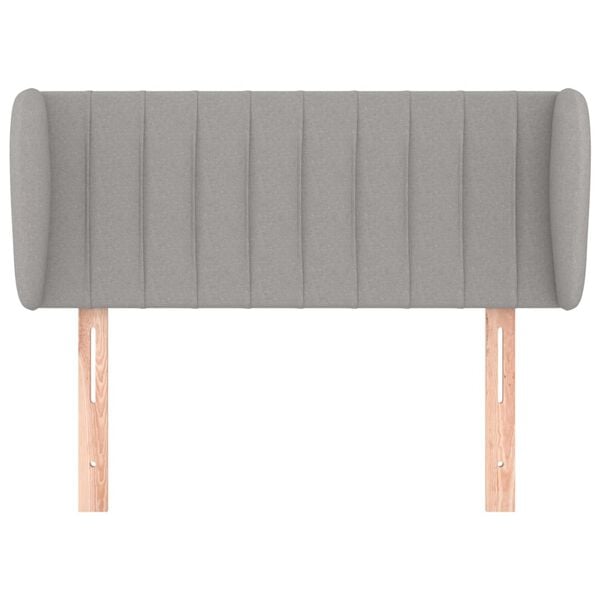 vidaXL Kopfteil mit Ohren Hellgrau 83x23x78/88 cm Stoff