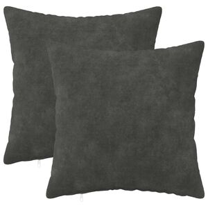 vidaXL Kissen mit Kissen HEERLEN 2 Stk. Anthrazit Mikrofaser Fleece