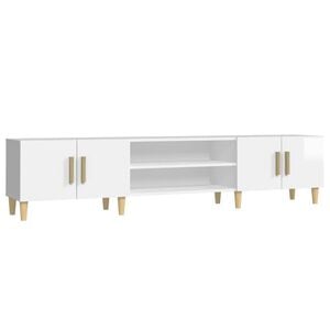 vidaXL TV-Schrank Hochglanz-Wei&szlig; 180x31,5x40 cm Holzwerkstoff