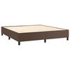 vidaXL Boxspringbett mit Matratze Braun 180x200 cm Kunstleder