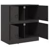 vidaXL Sideboard Schwarz 67x39x73 cm Stahl