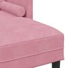 vidaXL Sofa Set mit Kissen Rosa Polyester