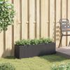 vidaXL Hochbeet mit 3 F&auml;chern Schwarz 105x30x32 cm Poly Rattan