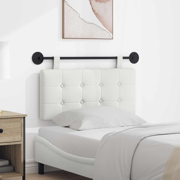 vidaXL H&auml;ngevorderseite Wandmontiert Wei&szlig; 100 x 55 x 5 cm Kunstleder