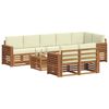 vidaXL Sofagarnituren 9 pcs Natur und Creme Massivholz Akazie