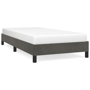 vidaXL Bettgestell ohne Matratze Dunkelgrau 90x190 cm Samt