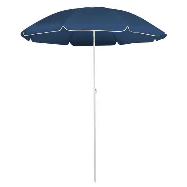 vidaXL Sonnenschirm mit Stahlmast Blau 180 cm