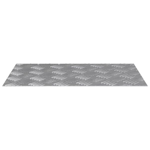 vidaXL Treppe Tritt Rechtwinklig 4 pcs Silber 60 x 40 cm Aluminium