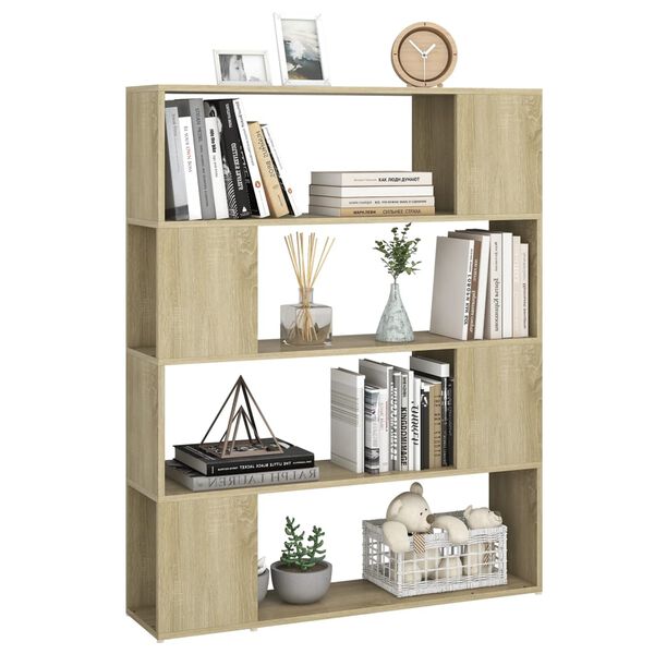 vidaXL Bücherregal Raumteiler Sonoma-Eiche 100x24x124 cm